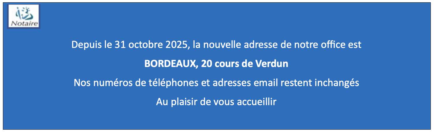 Changement adresse